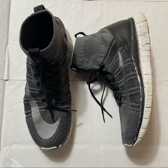 Nike Free Flyknit Mercurial Black Grey Silver 9 - Picture 1 of 10